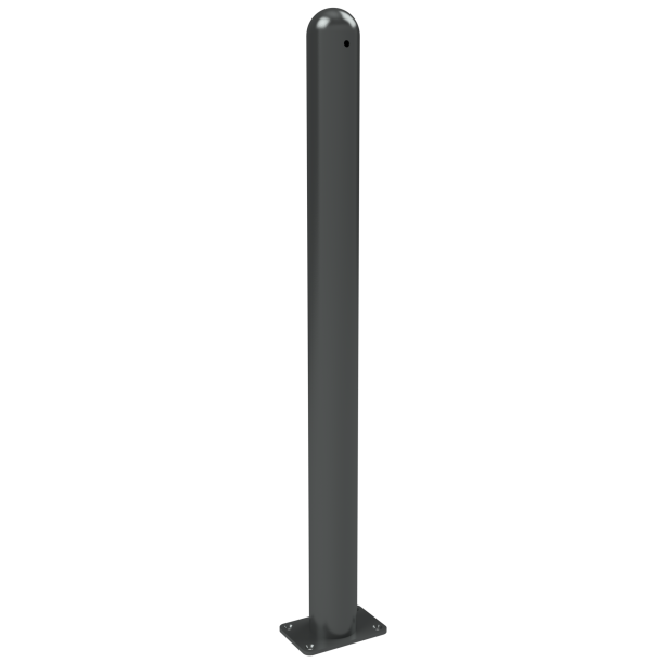 Ornamental bollard | Series 4077B | � 76 mm | stationary, to be fixed by plugswith base plate 100 x 150 mm